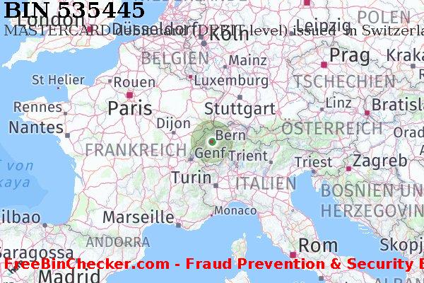 535445 MASTERCARD debit Switzerland CH BIN-Liste