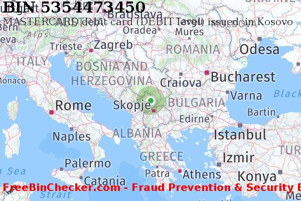 5354473450 MASTERCARD debit Kosovo XK BIN List
