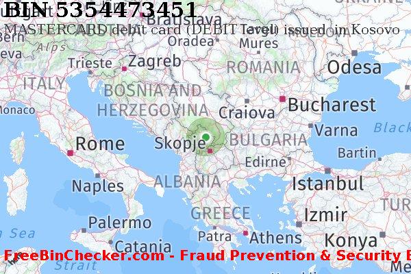 5354473451 MASTERCARD debit Kosovo XK BIN List