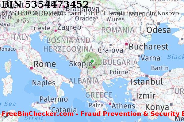 5354473452 MASTERCARD debit Kosovo XK BIN List