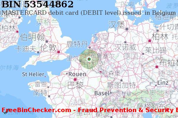 53544862 MASTERCARD debit Belgium BE BIN列表