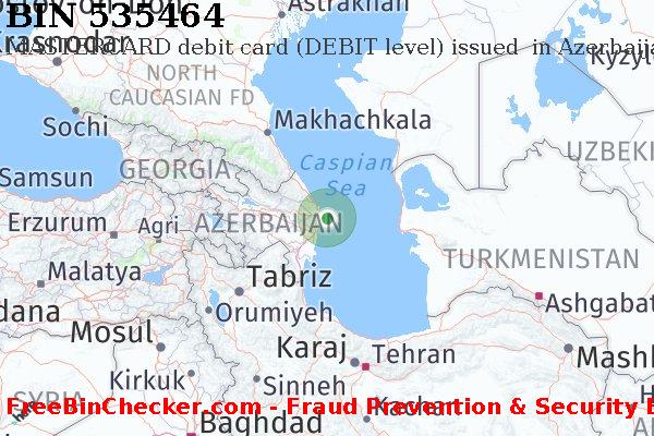 535464 MASTERCARD debit Azerbaijan AZ BIN List