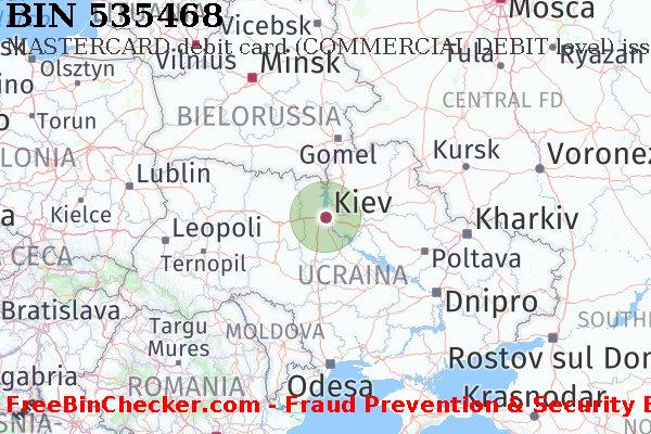 535468 MASTERCARD debit Ukraine UA Lista BIN