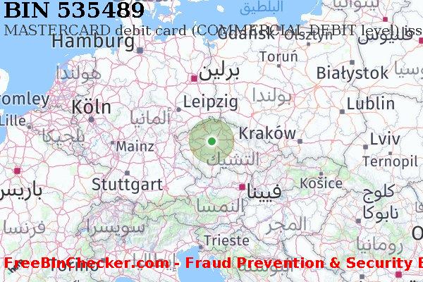 535489 MASTERCARD debit Czech Republic CZ قائمة BIN