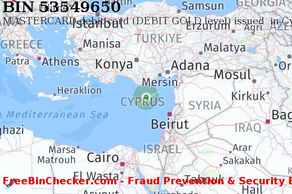 53549650 MASTERCARD debit Cyprus CY BIN Lijst