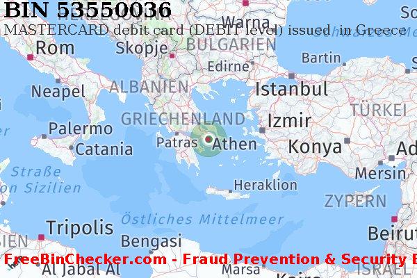 53550036 MASTERCARD debit Greece GR BIN-Liste