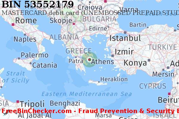53552179 MASTERCARD debit Greece GR BIN Lijst