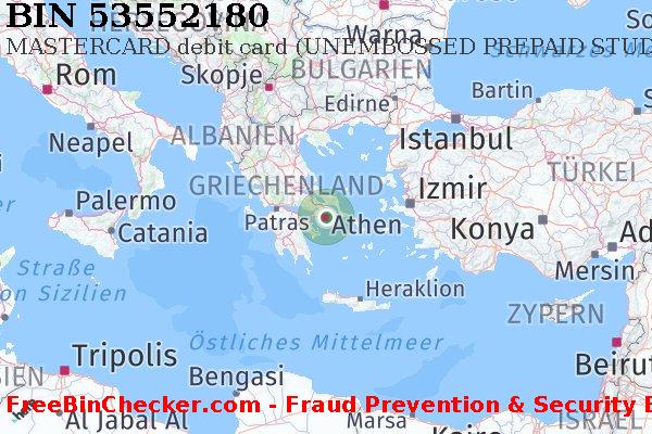 53552180 MASTERCARD debit Greece GR BIN-Liste
