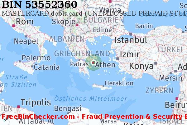 53552360 MASTERCARD debit Greece GR BIN-Liste