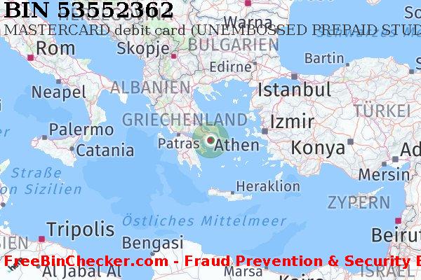 53552362 MASTERCARD debit Greece GR BIN-Liste