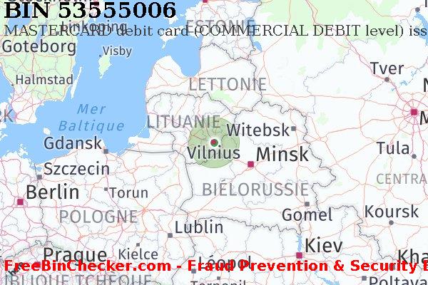 53555006 MASTERCARD debit Lithuania LT BIN Liste 