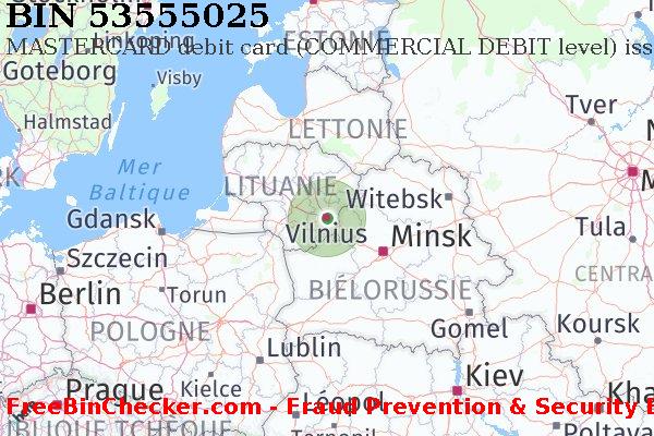 53555025 MASTERCARD debit Lithuania LT BIN Liste 
