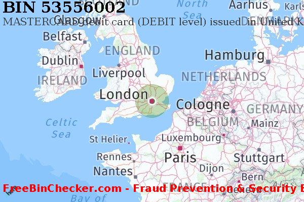 53556002 MASTERCARD debit United Kingdom GB BIN Lijst