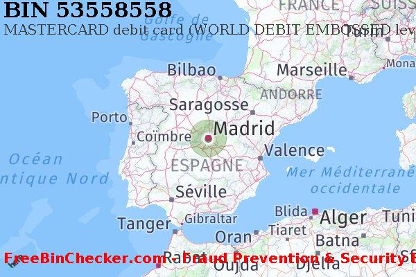 53558558 MASTERCARD debit Spain ES BIN Liste 