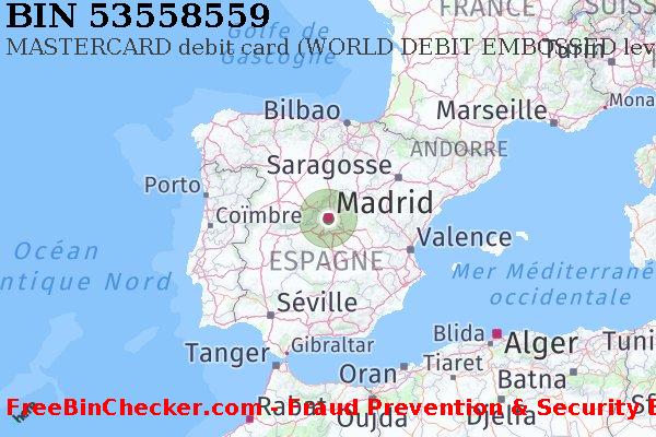 53558559 MASTERCARD debit Spain ES BIN Liste 
