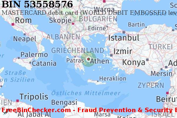 53558576 MASTERCARD debit Greece GR BIN-Liste