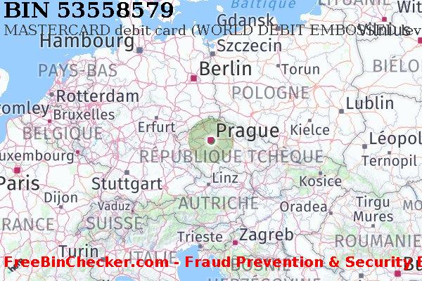 53558579 MASTERCARD debit Czech Republic CZ BIN Liste 