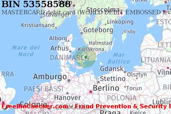 53558588 MASTERCARD debit Denmark DK Lista BIN