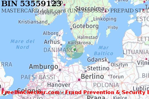 53559123 MASTERCARD debit Denmark DK Lista BIN