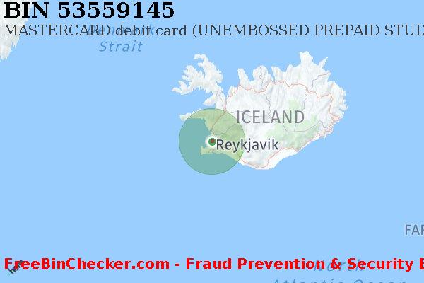 53559145 MASTERCARD debit Iceland IS BIN List