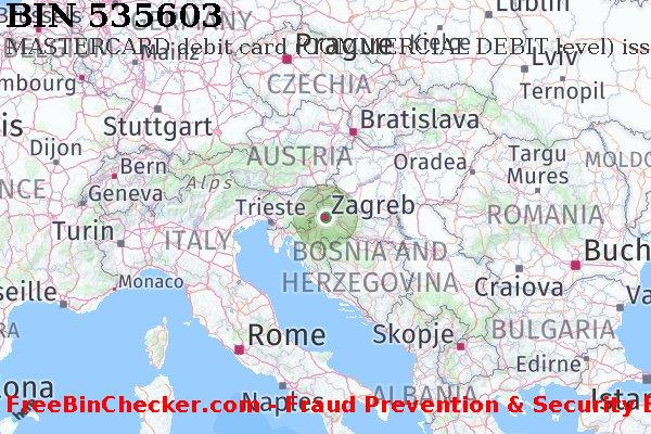 535603 MASTERCARD debit Croatia HR BIN List