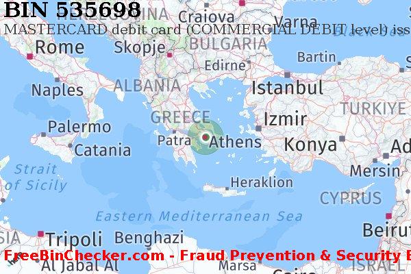 535698 MASTERCARD debit Greece GR BIN Danh sách
