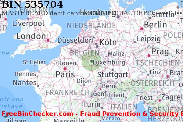 535704 MASTERCARD debit Luxembourg LU BIN-Liste