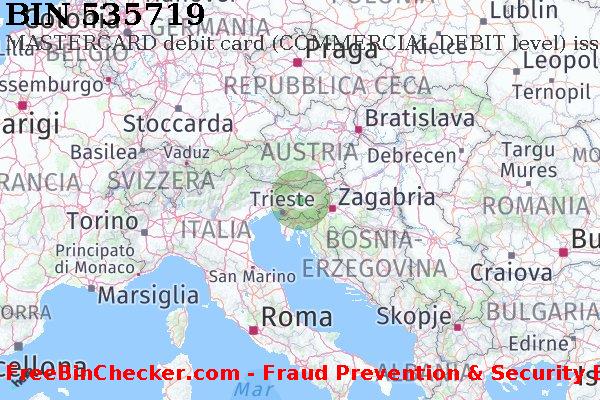 535719 MASTERCARD debit Slovenia SI Lista BIN
