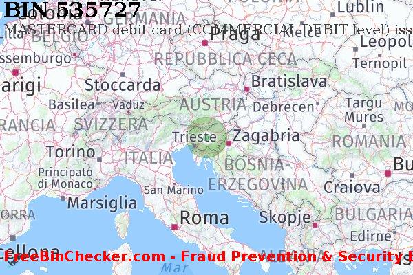 535727 MASTERCARD debit Slovenia SI Lista BIN