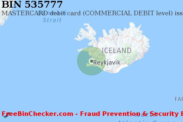 535777 MASTERCARD debit Iceland IS BIN List
