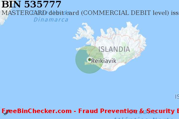 535777 MASTERCARD debit Iceland IS Lista de BIN