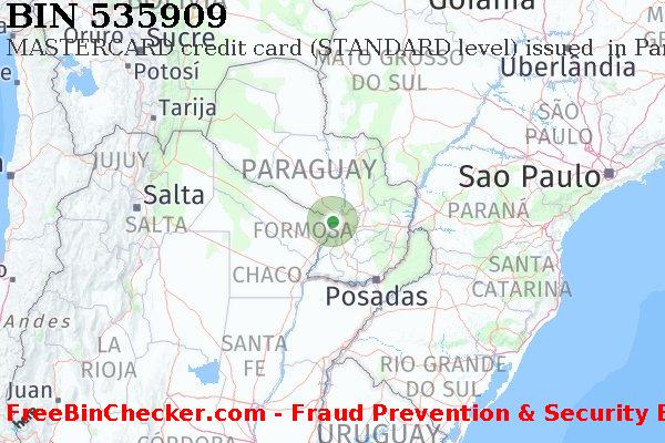 535909 MASTERCARD credit Paraguay PY बिन सूची