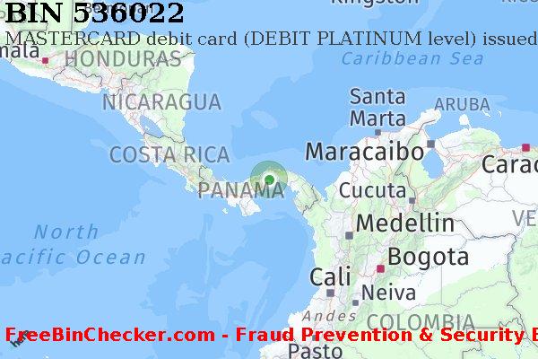 536022 MASTERCARD debit Panama PA BIN List