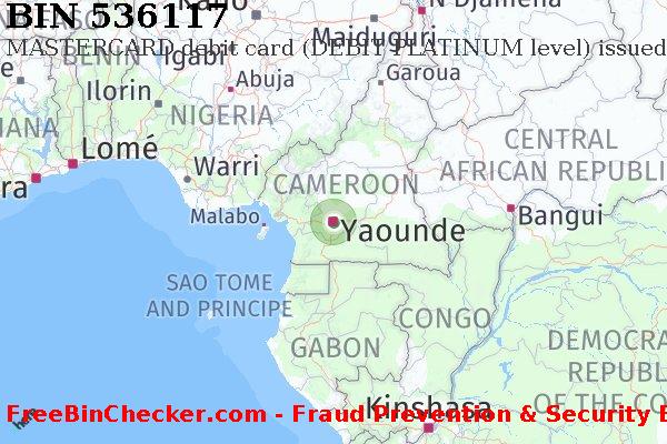 536117 MASTERCARD debit Cameroon CM BIN List