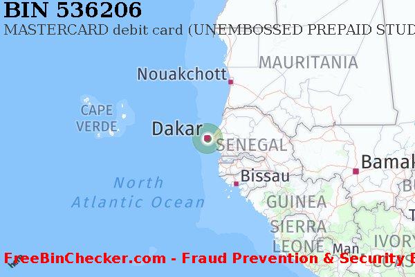 536206 MASTERCARD debit Senegal SN BIN List