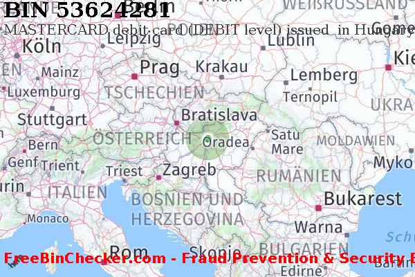 53624281 MASTERCARD debit Hungary HU BIN-Liste