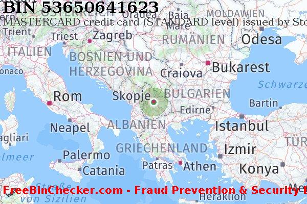 53650641623 MASTERCARD credit Macedonia MK BIN-Liste