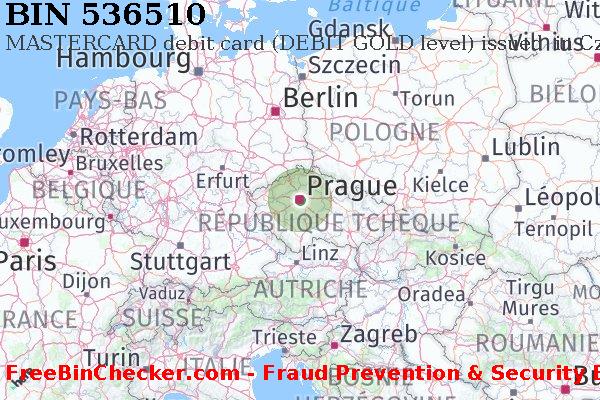 536510 MASTERCARD debit Czech Republic CZ BIN Liste 