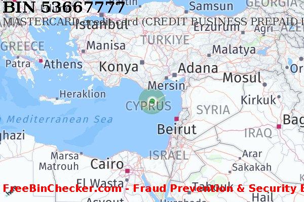53667777 MASTERCARD credit Cyprus CY BIN List