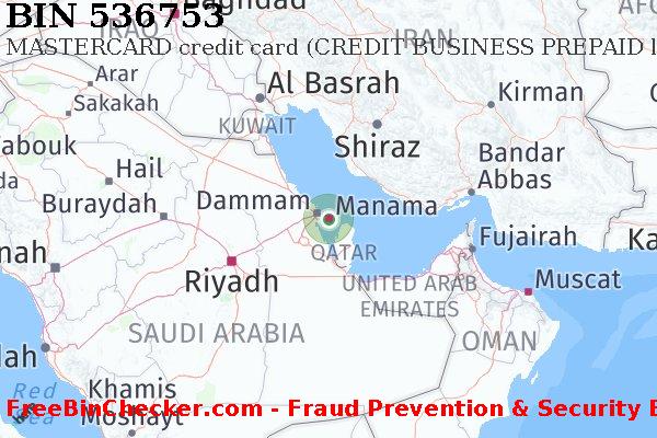 536753 MASTERCARD credit Bahrain BH BIN List