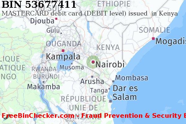 53677411 MASTERCARD debit Kenya KE BIN Liste 