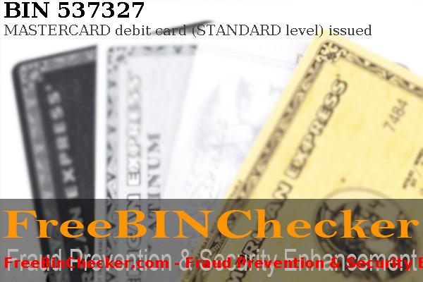 537327 MASTERCARD debit   BIN List