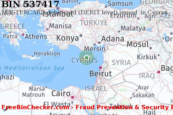 537417 MASTERCARD debit Cyprus CY BIN List