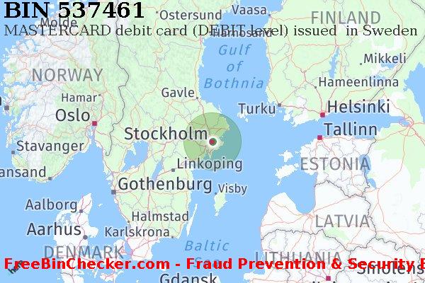 537461 MASTERCARD debit Sweden SE BIN List