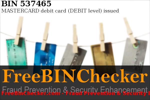 537465 MASTERCARD debit   قائمة BIN