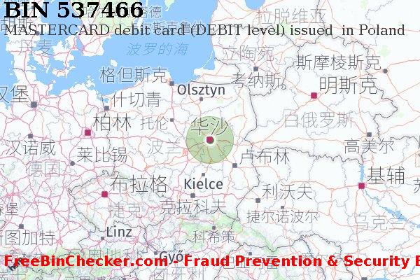 537466 MASTERCARD debit Poland PL BIN列表