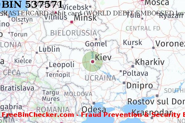 537571 MASTERCARD debit Ukraine UA Lista BIN