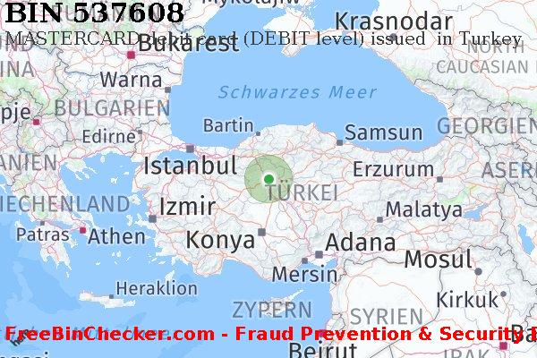 537608 MASTERCARD debit Turkey TR BIN-Liste