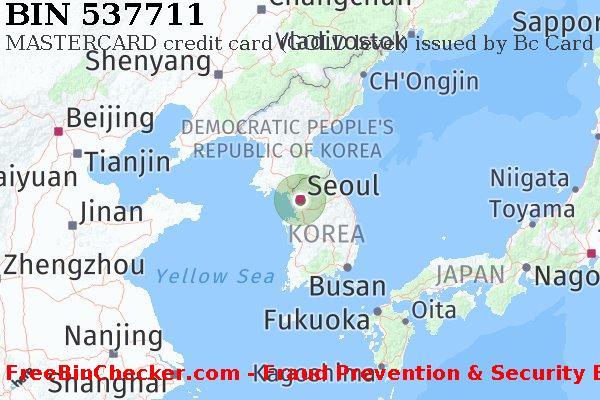 537711 MASTERCARD credit South Korea KR BIN List