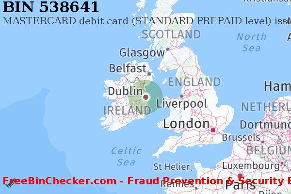 538641 MASTERCARD debit Ireland IE BIN Dhaftar